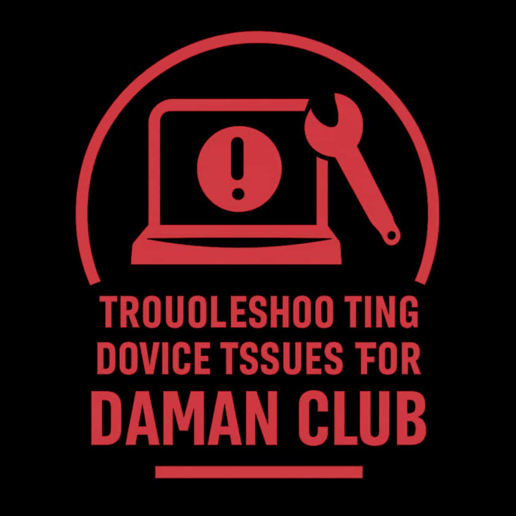 An icon representing device troubleshooting for Daman Club, highlighting the essential nature of the service.
