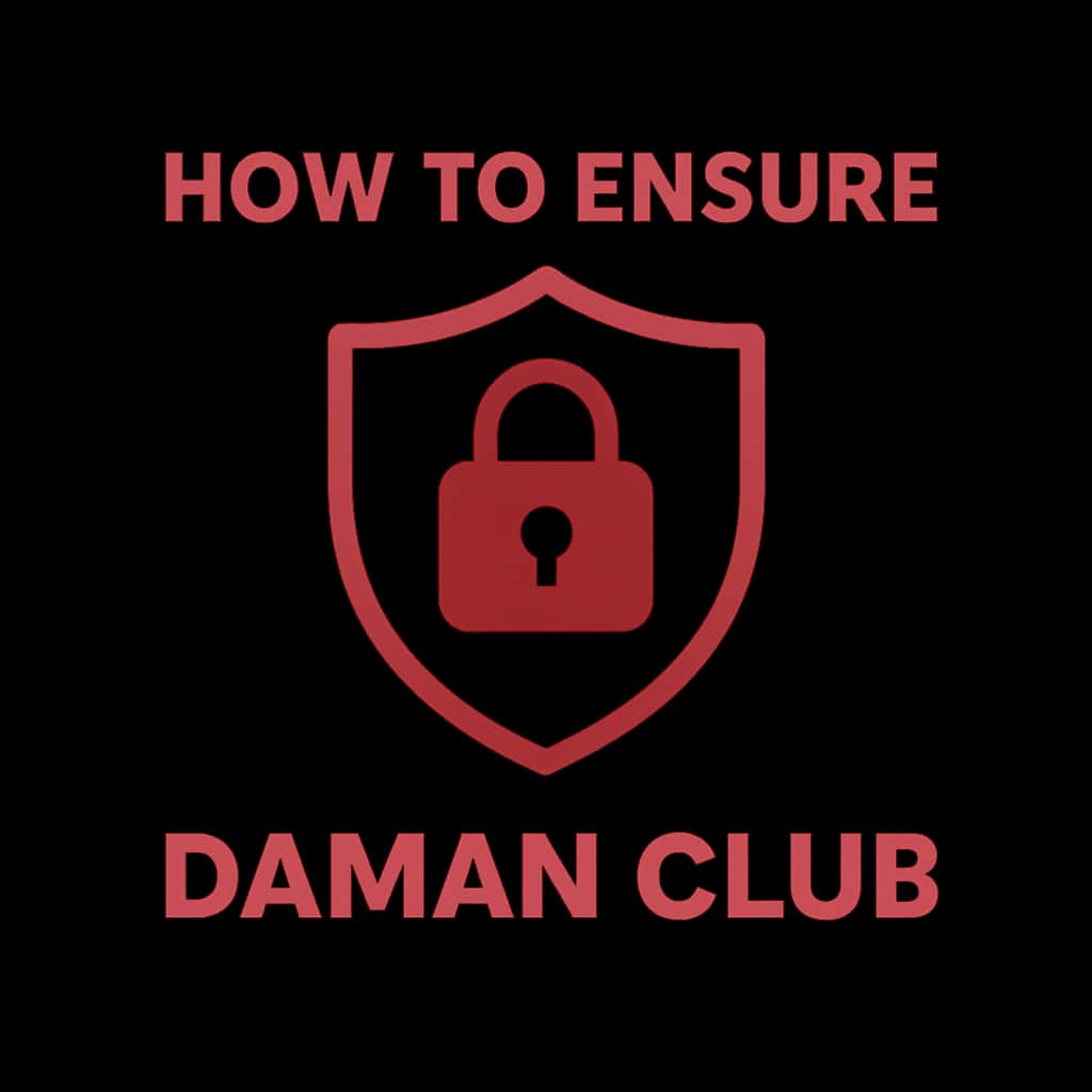 A badge symbolizing Daman Club security tips.