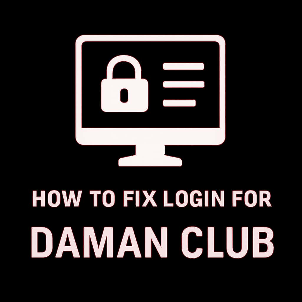 A simple icon representing a login help guide for Daman Club.